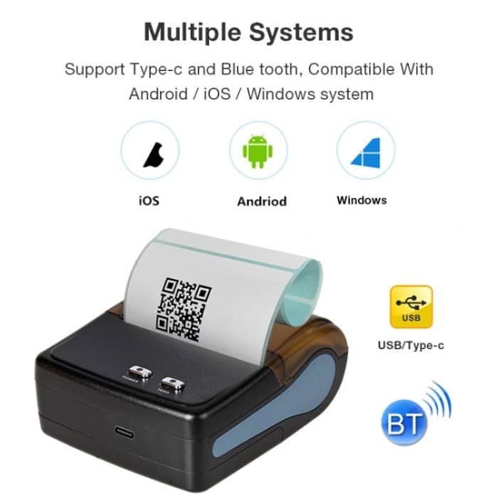 QS-8001 Tragbarer 80-mm-Bluetooth-POS-Beleg-Thermodrucker, QS-8001 – Bild 7