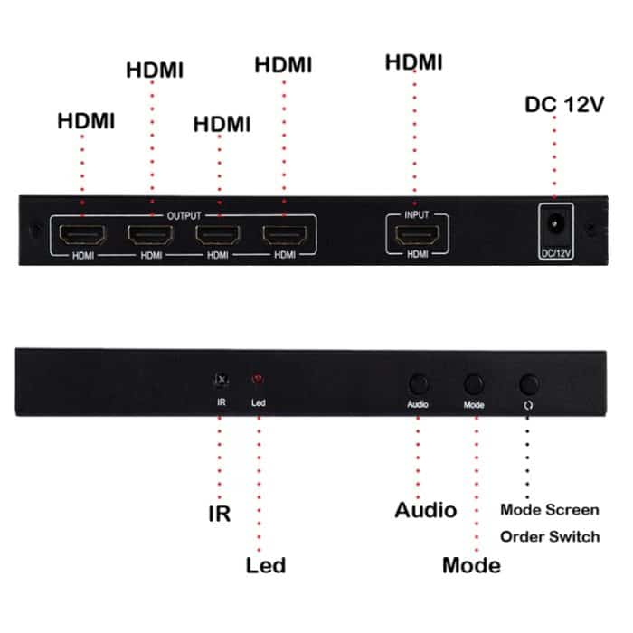 BT14 2X2 HDMI TV Wandcontroller Mehrbild-Spleißprozessor – Bild 7