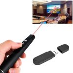 2,4 GHz Wireless Laser PowerPoint-Seite Drehstift Multimedia Wireless Presentation Projektionsstift mit USB-Empfänger, Fernbedienung Entfernung: 30 m