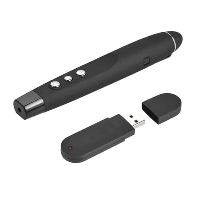 2,4 GHz Wireless Laser PowerPoint-Seite Drehstift Multimedia Wireless Presentation Projektionsstift mit USB-Empfänger, Fernbedienung Entfernung: 30 m – Bild 3