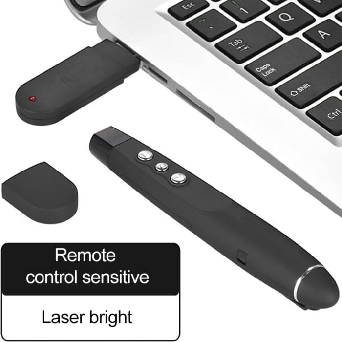 2,4 GHz Wireless Laser PowerPoint-Seite Drehstift Multimedia Wireless Presentation Projektionsstift mit USB-Empfänger, Fernbedienung Entfernung: 30 m – Bild 4
