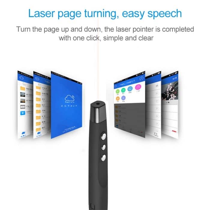 2,4 GHz Wireless Laser PowerPoint-Seite Drehstift Multimedia Wireless Presentation Projektionsstift mit USB-Empfänger, Fernbedienung Entfernung: 30 m – Bild 5