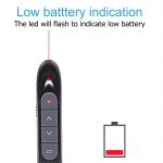 XM930 2,4 GHz kabelloser Laser-PowerPoint-Stift zum Umblättern von Multimedia-Präsentationen, kabelloser Präsentationsprojektionsstift mit USB-Empfänger, unterstützt Erinnerung bei niedrigem Batteriestand, Fernbedienungsentfernung: 100 m, 100m White... – Bild 5