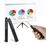 XM930 2,4 GHz kabelloser Laser-PowerPoint-Stift zum Umblättern von Multimedia-Präsentationen, kabelloser Präsentationsprojektionsstift mit USB-Empfänger, unterstützt Erinnerung bei niedrigem Batteriestand, Fernbedienungsentfernung: 100 m, 100m White... – Bild 9