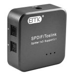 EMK 1 Eingang 3 Ausgang digitaler optischer Audio-SPDIF-Toslink-Splitter-Adapter