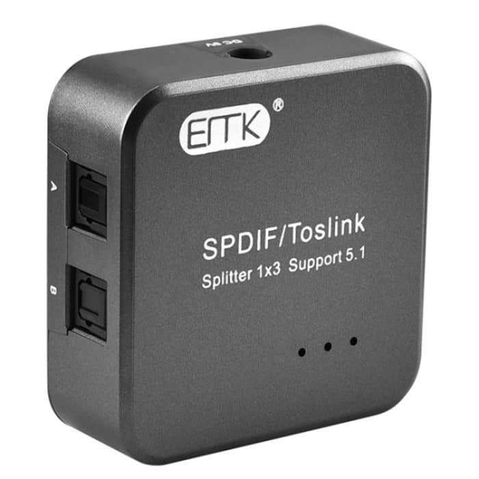 EMK 1 Eingang 3 Ausgang digitaler optischer Audio-SPDIF-Toslink-Splitter-Adapter – Bild 1