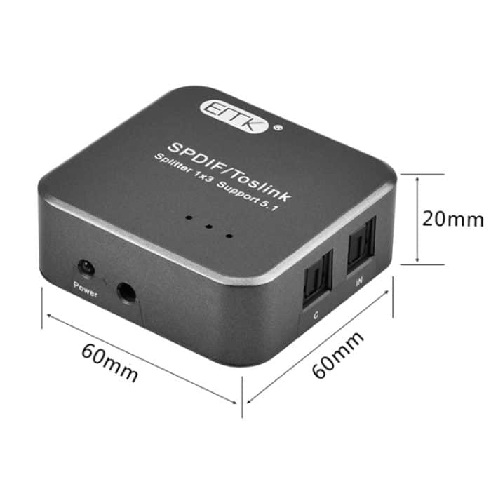 EMK 1 Eingang 3 Ausgang digitaler optischer Audio-SPDIF-Toslink-Splitter-Adapter – Bild 3