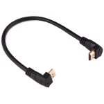 30 cm 4K*2K HDMI 2.0 Version High Speed 270 Grad rechtwinkliger HDMI-Stecker auf 270 Grad rechtwinkliger HDMI-Stecker mit Ethernet, 270 Degree HDMI to 270 Degree HDMI
