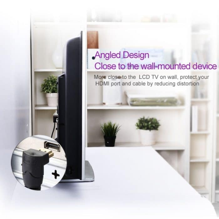 30 cm 4K*2K HDMI 2.0 Version High Speed 270 Grad rechtwinkliger HDMI-Stecker auf 270 Grad rechtwinkliger HDMI-Stecker mit Ethernet, 270 Degree HDMI to 270 Degree HDMI – Bild 4