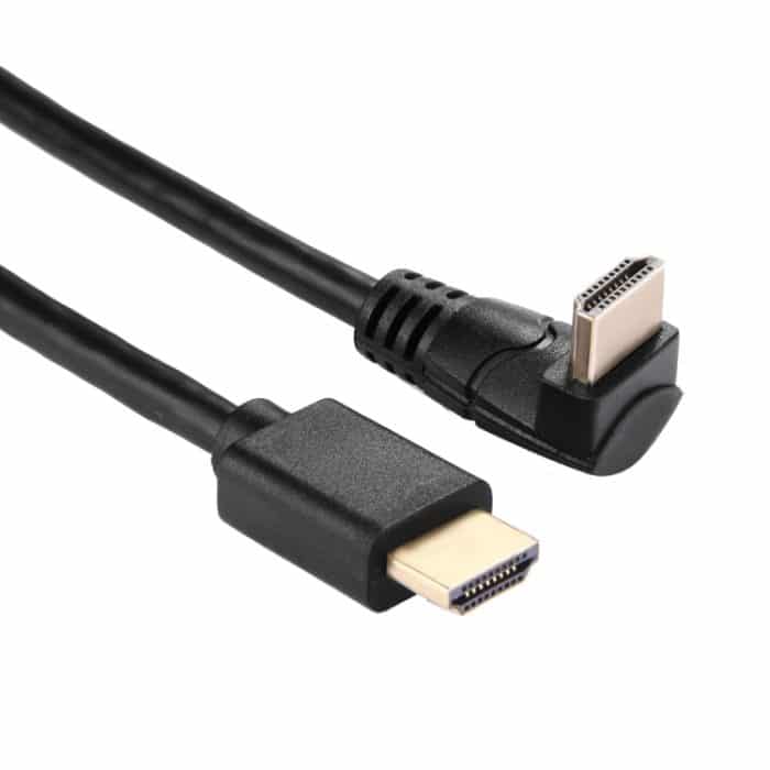 60 cm 4K * 2K HDMI 2.0 Version Hochgeschwindigkeits-HDMI-Kabel mit Ethernet rechtwinklig 90 Grad – Bild 2
