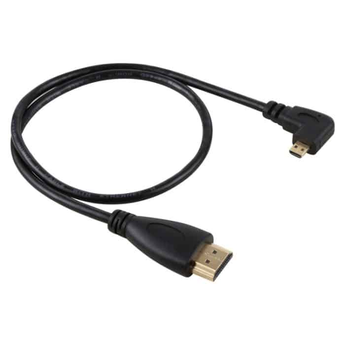 50 cm 4K HDMI-Stecker auf Micro-HDMI-Stecker mit linkem Winkel, vergoldetes Anschlussadapterkabel – Bild 2