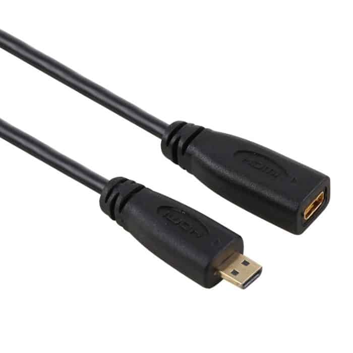 30 cm 1080P Micro HDMI Buchse zu Stecker Vergoldetes Anschlussadapterkabel – Bild 1