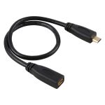 30 cm 1080P Micro HDMI Buchse zu Stecker Vergoldetes Anschlussadapterkabel – Bild 2