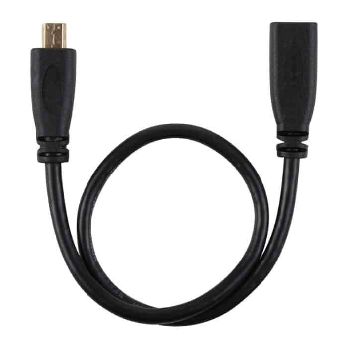 30 cm 1080P Micro HDMI Buchse zu Stecker Vergoldetes Anschlussadapterkabel – Bild 3