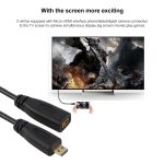 30 cm 1080P Micro HDMI Buchse zu Stecker Vergoldetes Anschlussadapterkabel – Bild 6
