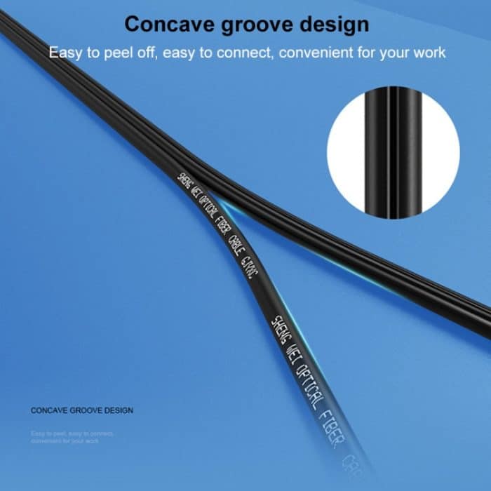 Dreifachstahldraht langer Bereich im Freien Glasfaser-Drop-Kabel-Patch-Jumper mit SC-Stecker, Kabellänge: 300m – Bild 5