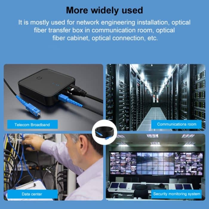 Dreifachstahldraht langer Bereich im Freien Glasfaser-Drop-Kabel-Patch-Jumper mit SC-Stecker, Kabellänge: 300m – Bild 7