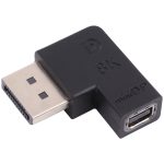 8k DisplayPort männlich an Mini DisplayPort-weiblicher Ellenbogenadapter