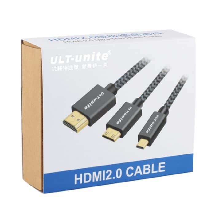 ULT-unite vergoldetes HDMI 2.0-Stecker-Stecker-Nylon-Geflechtkabel, Kabellänge: 1,2 m, 1.2m – Bild 4