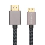ULT-unite vergoldetes Kopf-HDMI-2.0-Stecker auf Mini-HDMI-Stecker, geflochtenes Nylonkabel, Kabellänge: 2 m, 2m – Bild 4