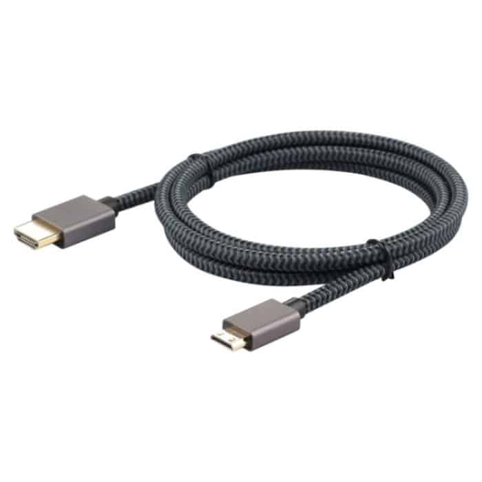 ULT-unite vergoldetes Kopf-HDMI-2.0-Stecker auf Mini-HDMI-Stecker, geflochtenes Nylonkabel, Kabellänge: 2 m, 2m – Bild 5