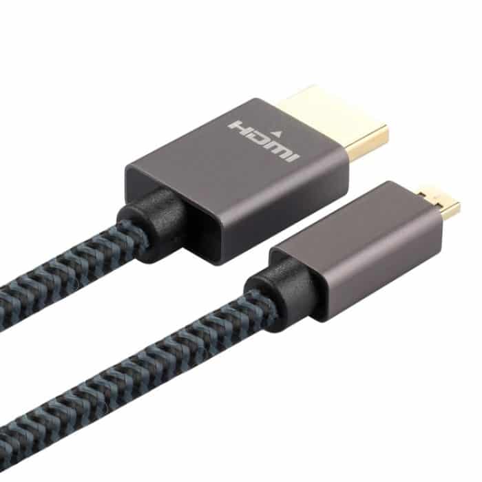 ULT-unite vergoldetes Kopf-HDMI-Stecker auf Micro-HDMI-Stecker, geflochtenes Nylonkabel, Kabellänge: 1,2 m, 1.2m – Bild 5