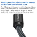 ULT-unite vergoldetes Kopf-HDMI-Stecker auf Micro-HDMI-Stecker, geflochtenes Nylonkabel, Kabellänge: 1,2 m, 1.2m – Bild 2