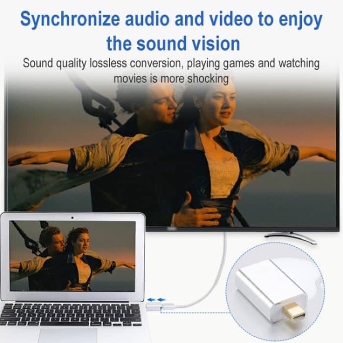 1080P Mini DisplayPort Stecker auf HDMI Buchse Adapter – Bild 4