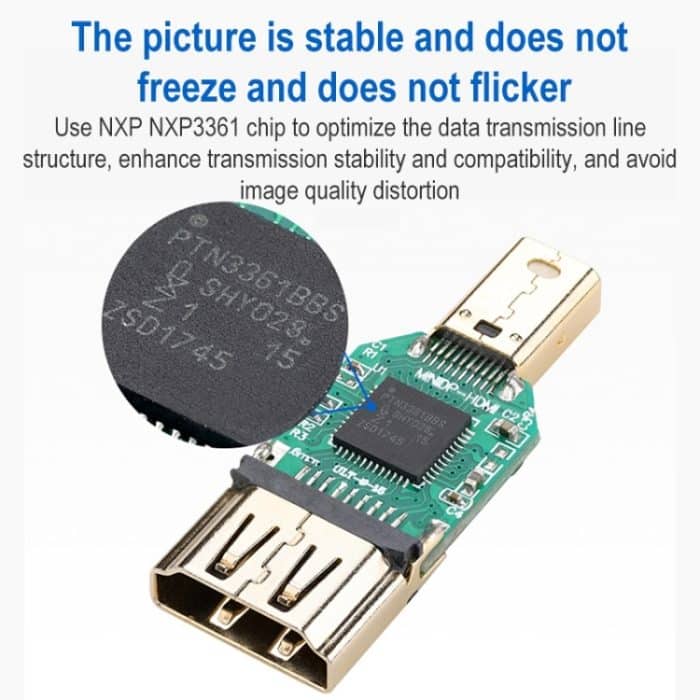 1080P Mini DisplayPort Stecker auf HDMI Buchse Adapter – Bild 5