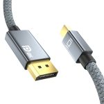 Mini160; DP männlich auf 8k DisplayPort 1.4 Male HD Geflochtene Adapterkabel, Kabellänge: 2m