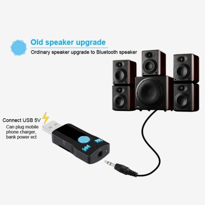 BC07 Mini-USB-Bluetooth-Empfänger mit gebürsteter Textur, MP3-Player, SD / TF-Kartenleser mit Mikrofon und Audiokabel, Freisprech- und AUX-Ausgang, 32 GB Micro-SD / TF-Karte und zweiseitigem USB-Anschluss – Bild 9