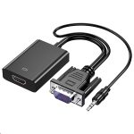 HDCO-VGAM2 1080P-VGA-Stecker auf HDMI-Innenrichter mit 3,5-mm-Audiokabel