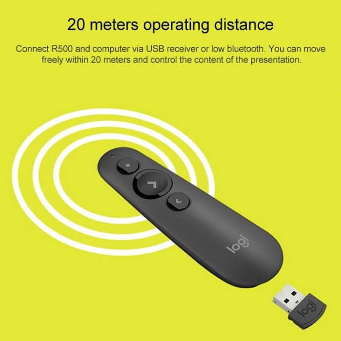 Logitech R500 2.4GHz USB Wireless Moderator PPT Fernbedienung Flip Pen – Bild 6