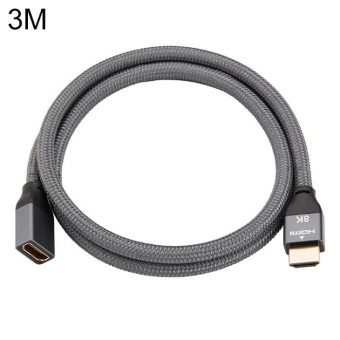 PC1810.jpg HDMI 8K 60Hz männlich zu weiblicher Kabelstütze 3D-Video, Kabellänge: 3m – Bild 1
