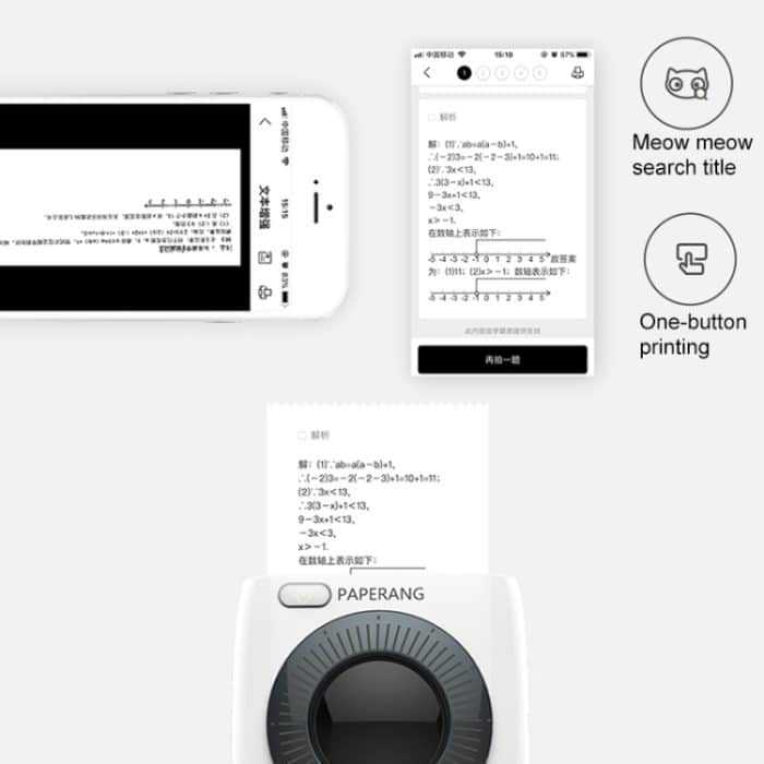 PAPERANG P2 Tragbarer Bluetooth-Drucker Thermofoto-Telefon Drahtloser Verbindungsdrucker – Bild 12