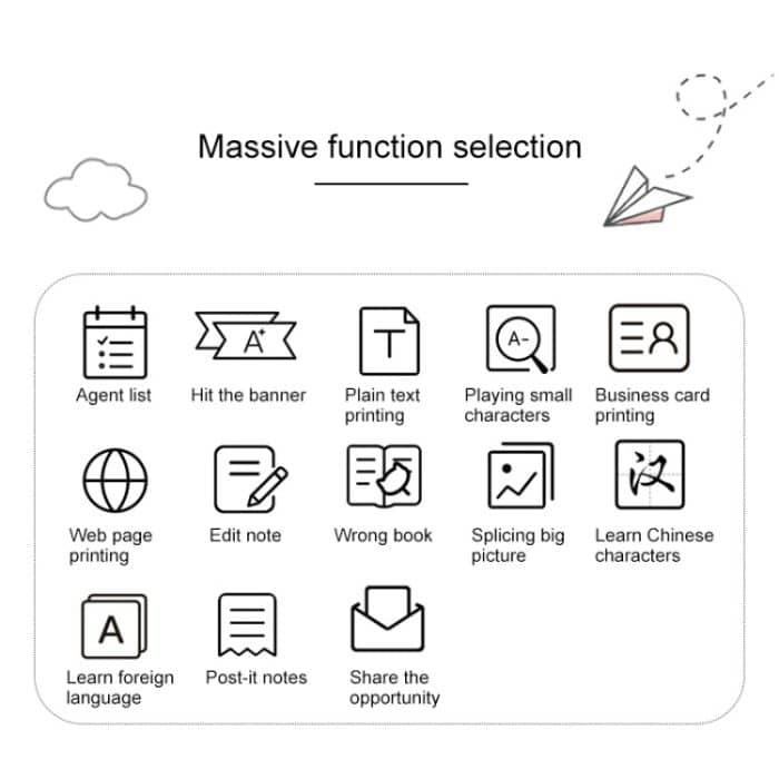 PAPERANG P2 Tragbarer Bluetooth-Drucker Thermofoto-Telefon Drahtloser Verbindungsdrucker – Bild 15