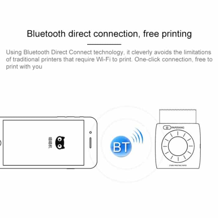 PAPERANG P2 Tragbarer Bluetooth-Drucker Thermofoto-Telefon Drahtloser Verbindungsdrucker – Bild 4