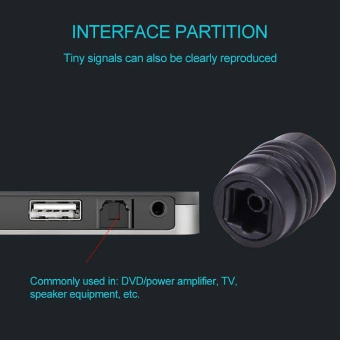 EMK-Buchse auf Buchse Umwandlung Kopf Optical Fiber Adapter Audio-Adapter – Bild 3
