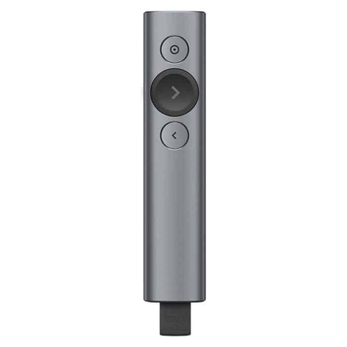 PC2325H.jpg Logitech Spotlight 2,4 GHz USB Wireless Presenter PPT Fernbedienung Flip Pen, Spotlight (Grey), Spotlight (Gold) – Bild 1