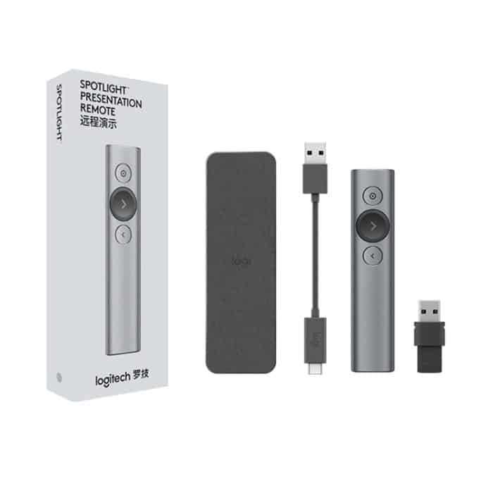 Logitech Spotlight 2,4 GHz USB Wireless Presenter PPT Fernbedienung Flip Pen, Spotlight (Grey), Spotlight (Gold) – Bild 3