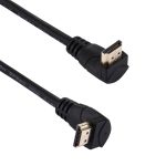 60 cm 4K x 2K HDMI 2.0-Version Hochgeschwindigkeits-HDMI-Stecker mit 270 Grad rechtwinkligem bis 270 Grad rechtwinkligem HDMI-Stecker mit Ethernet (schwarz) – Bild 4
