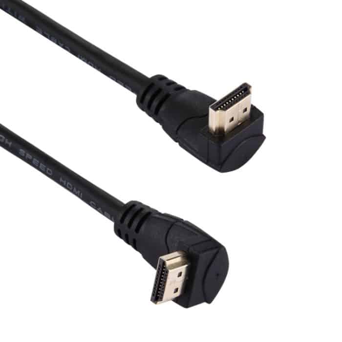 60 cm 4K x 2K HDMI 2.0-Version Hochgeschwindigkeits-HDMI-Stecker mit 270 Grad rechtwinkligem bis 270 Grad rechtwinkligem HDMI-Stecker mit Ethernet (schwarz) – Bild 4
