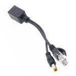 RJ45-POE-Injektor- und Splitterkabel mit 2,1 x 5,5 mm DC-Stecker, 2.1x 5.5mm Male