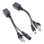 2-in-1-RJ45-POE-Injektor- und Splitterkabel-Set mit 2,1 x 5,5 mm DC-Buchse und -Stecker, 2.1x 5.5mm Female