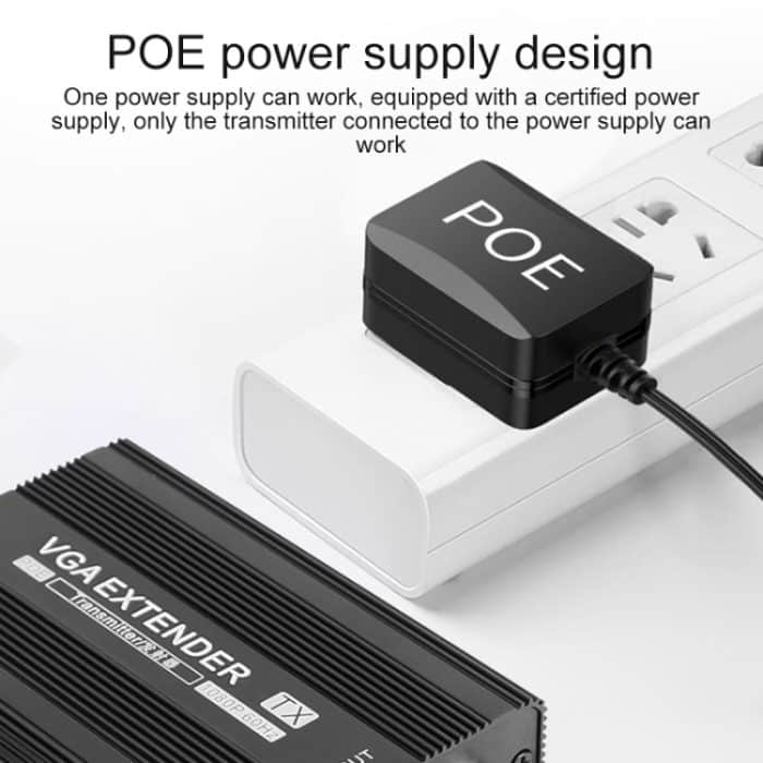 Measy VGA1815 VGA Extender Sender- und Empfängerkonverter, POE-Einzelstromversorgung, Übertragungsentfernung: 150 m, VGA1815 – Bild 3