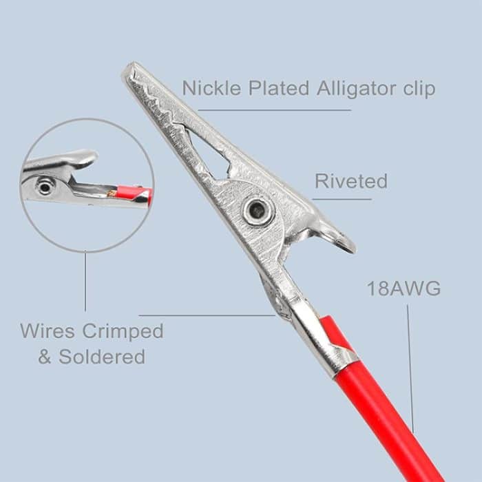 USB-A-Stecker auf 2 x Krokodilklemme Stromanschluss-Verlängerungskabel, Länge: 0,5 m – Bild 5