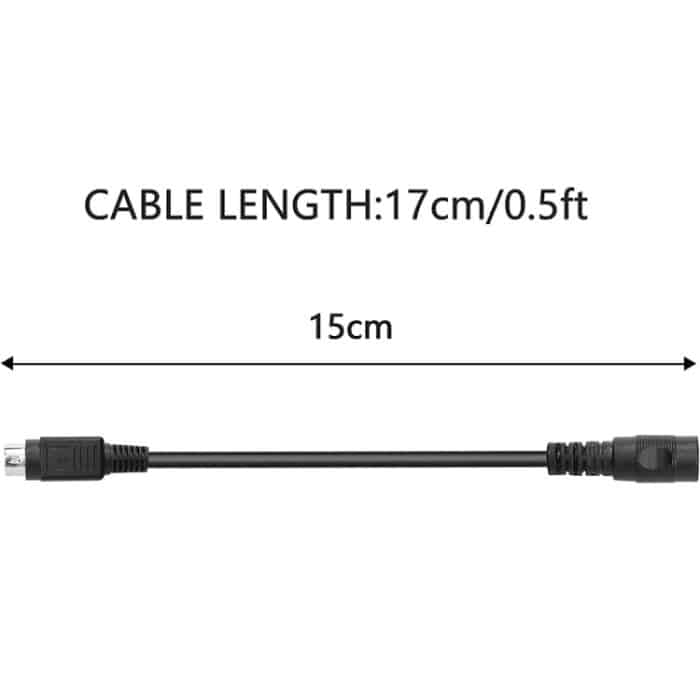 4-poliger DIN-Stecker auf DC 5,5 x 2,1 mm Buchse Stromanschlusskabel, Länge: 0,15 m – Bild 3
