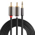 3 m vergoldete 3,5-mm-Buchse an 2 x Cinch-Stereo-Audiokabel