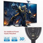 3 x 1 4K 30 Hz HDMI-Umschalter mit Pigtail-HDMI-Kabel, unterstützt externe Stromversorgung – Bild 5