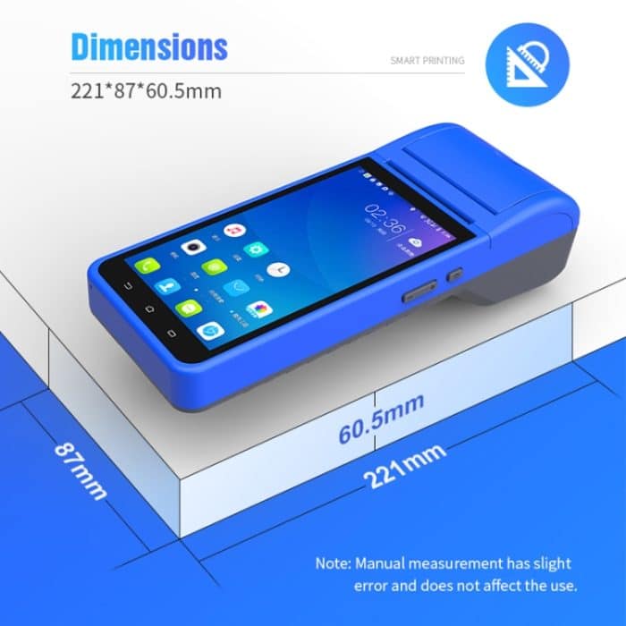 POS-6000 58 mm PDA Handheld 5,5 Zoll Barcode zweidimensionaler Code Android 4G Smart Scan Code Registrierkasse Thermodruckmaschine, 1 GB + 8 GB – Bild 14